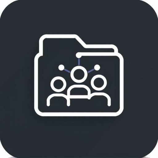 File sharing icon depicting collaborative document management